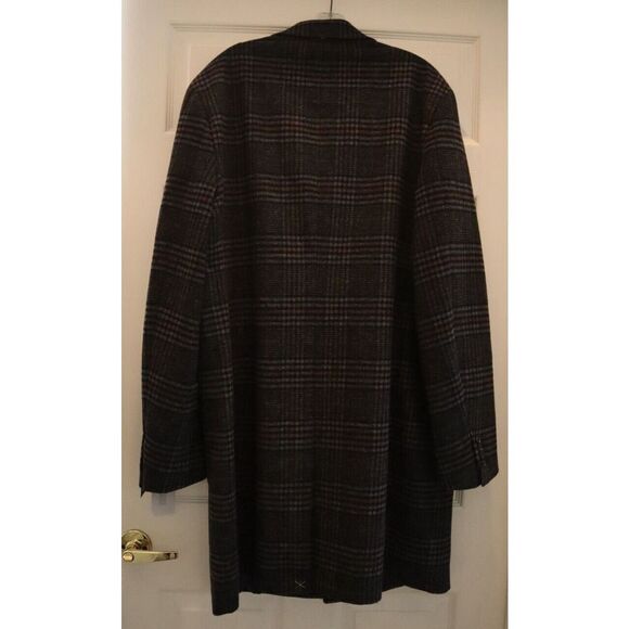 Tommy Hilfiger Men's Sz 38 Short Multi Addison Wool Blend Trim Fit Overcoat $395 - Picture 2 of 13